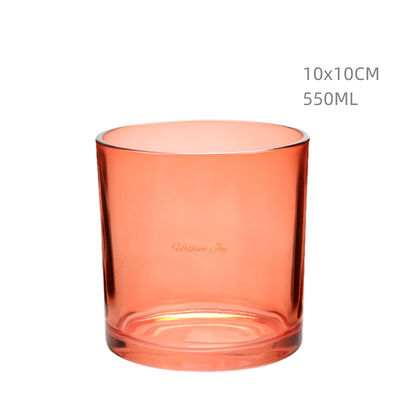 Large Red Glass Votive Candle Holders 4 Inch Soy Wax Candle Jars