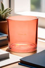 Large Red Glass Votive Candle Holders 4 Inch Soy Wax Candle Jars