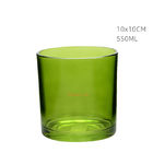 4 Inch Empty Glass Candle Jars 550ML Green Large Glass Votive Holders