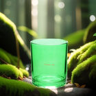 OEM Green Colored Glass Candle Containers For Making Candles Smooth Surfaces