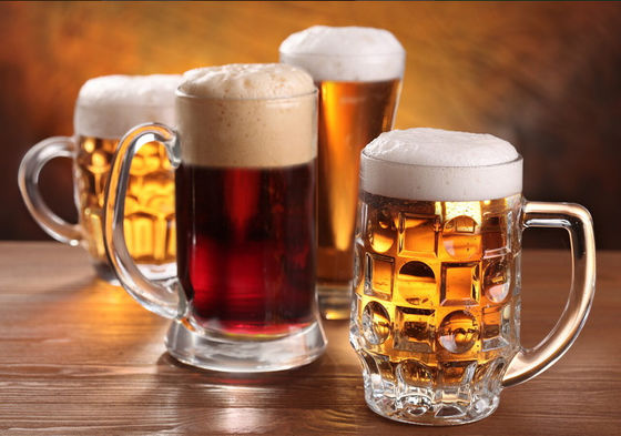 385ML Large Glass Beer Mug Clear Heavy Beer Glasses Cylindrical