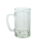 Cylindrical Glass Beer Mug 16oz Freezer Beer Stein Mugs With Handle