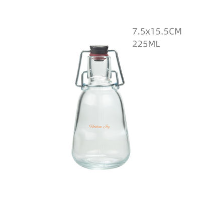 Small Swing Top Glass Milk Bottles 225ML For Storage Serving