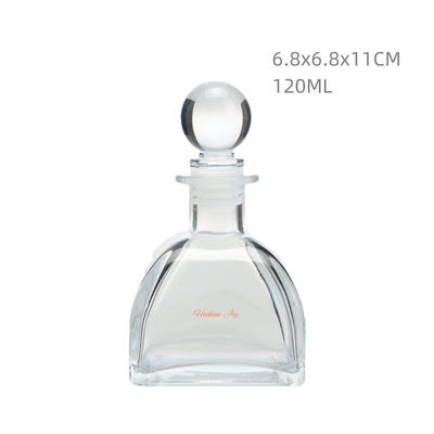 Car Square Glass Diffuser Bottles 120ML Aromatherapy Glass Bottles