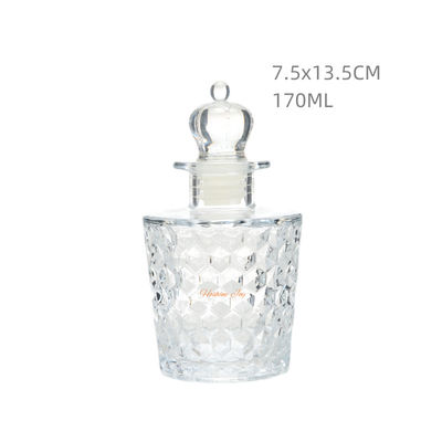 OEM Reed Diffuser Glass Bottles Embossed Clear Glass perfume Bottles