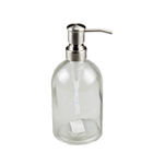 Liquid Refillable Glass Shampoo Bottles With Pump Plastic Screw On Closure Type