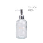 Household Glass Liquid Soap Dispenser 16OZ Glass Bottle Hand Wash FDA