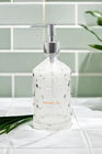 Clear Glass Soap Dispenser Bottles 500ML Capacity Screw On Closure Type