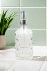 Clear Glass Soap Dispenser Bottles 500ML Capacity Screw On Closure Type