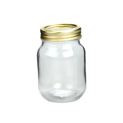 Customized Mason Jar Drinking Glasses Transparent Mason Jars With Handles