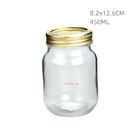 Customized Mason Jar Drinking Glasses Transparent Mason Jars With Handles
