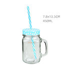 Glass Mason Beverage Jar With Airtight Lid Vintage Style Customized