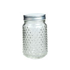 Storage Reusable Mason Jar 14 Ounces Glass Empty Mason Jar With Dots Design