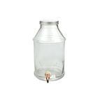 Volume 6.4L Glass Beverage Dispenser With Spout Glass Jar Drink Dispenser