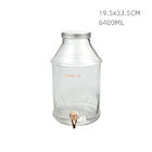 Volume 6.4L Glass Beverage Dispenser With Spout Glass Jar Drink Dispenser