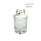 Large Glass Cold Beverage Dispenser Airtight Lid 6L Drink Dispenser