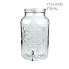 Versatile Glass Beverage Container Clear Glass Cold Drink Dispenser 5.7L