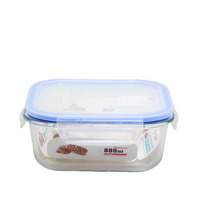 OEM Reusable Glass Food Storage Containers Rectangular Shape