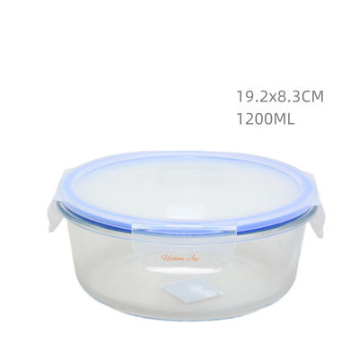 1200ML Airtight Glass Food Storage Containers Leakproof Locking Lids