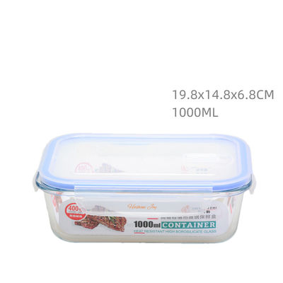 1000ML Glass Food Storage Containers With Lids Leakproof And Reusable