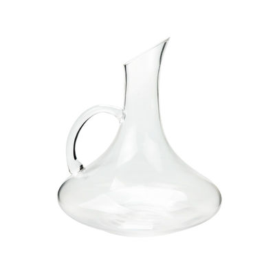 Crystal Lead Free Glass Wine Decanter With Handle Dishwasher Safe