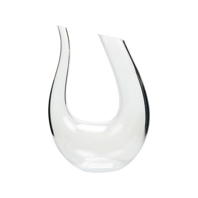 Clear Glass U Shape Wine Decanter Hand Blown 470ml Capacity FDA