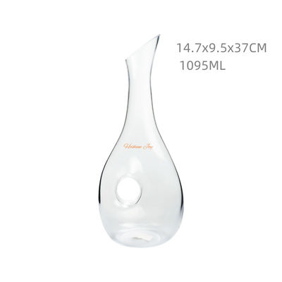 Crystal Glass Wine Decanter Pitcher 1000Ml Medium Size Printing Logo