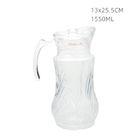 OEM 1550ML Glass Water Carafe Crystal Glass Tea Pitcher With Lid PP