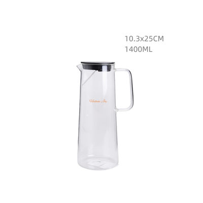 Transparent Glass Water Pitcher Container Large BPA Free Dishwasher Safe