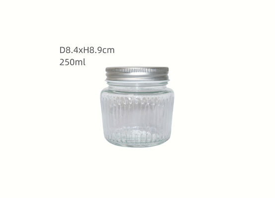 250 Ml Custom Logo Design Glass Jars With Clip Lid Or Screw On Machine Made Volume Carton Packing