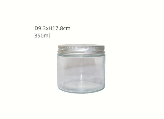 390ml Empty Glass Jars With Fresh Sealed Lids For Safe Storage Wide Mouth Kitchen Glass Canister