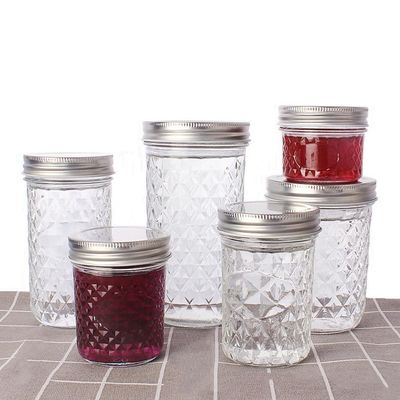 500ml Premium Transparent Glass Jar for Dry Food with Carton Packing Free Design Labeling Jar