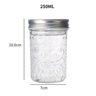 250ml Customized Silk Screen Jar Logo Decal Service For Transparent Glass Jars