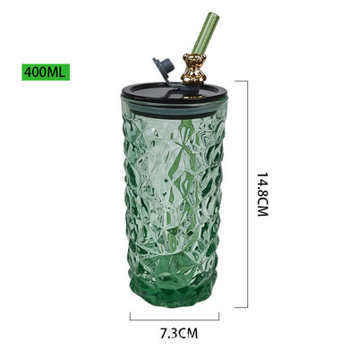 400ml Classic Clear Glass Beer Mugs Freezer And Dishwasher Safe Cylindrical Beer Steins