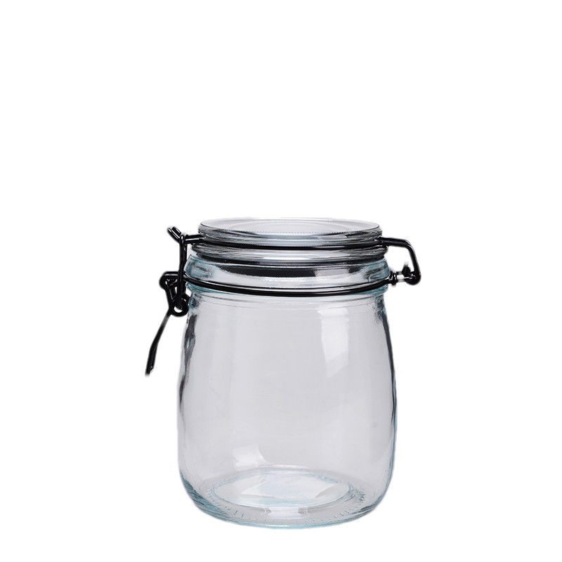 Sealable Transparent Glass Jars With Clip Lids Watertight Solution