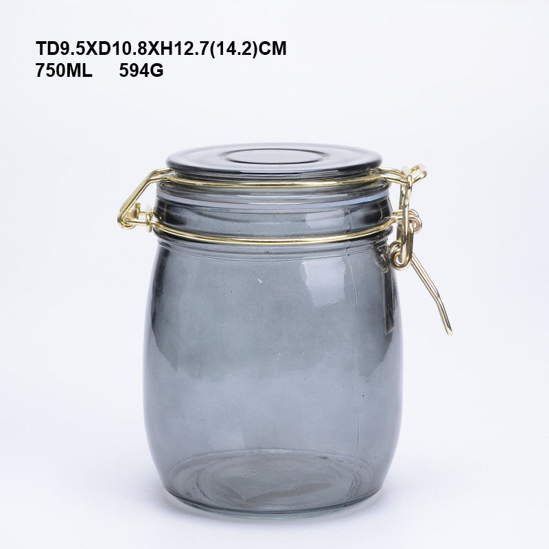 Sealable Transparent Glass Jars With Clip Lids Watertight Solution