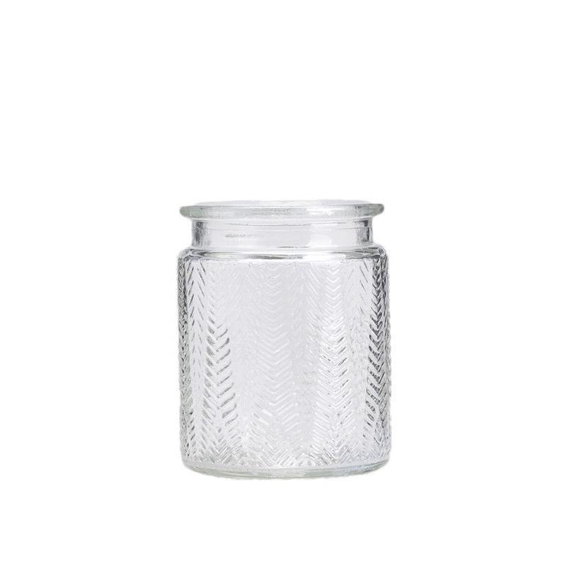 Home Scented Glass Jar Candles 12OZ Small Candle Glass Holders Smooth