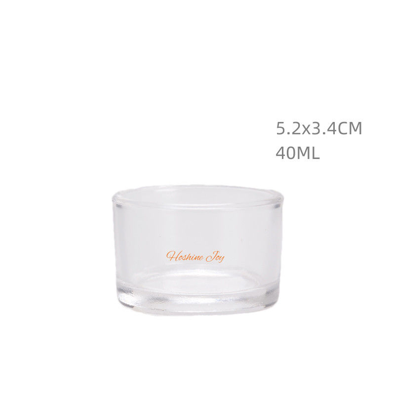 1 Inch Small Glass Votive Candle Holders Tealight 40ML Transparent
