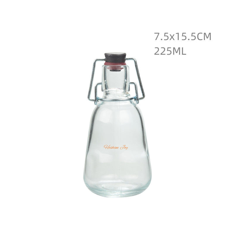 Small Swing Top Glass Milk Bottles 225ML For Storage Serving
