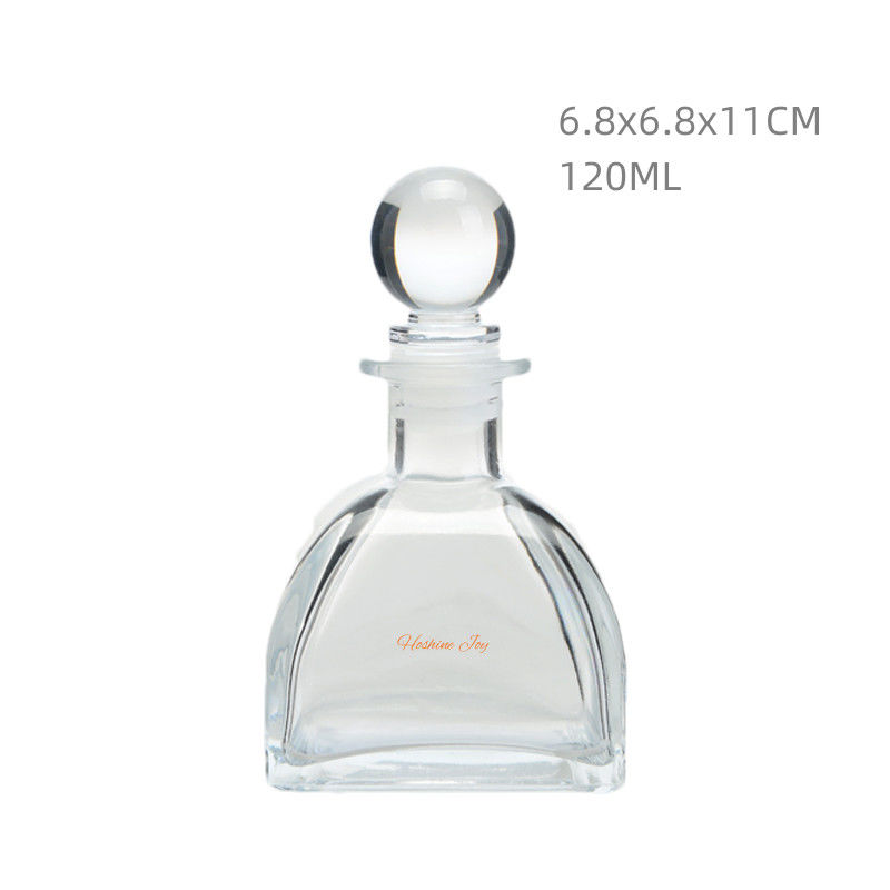 Car Square Glass Diffuser Bottles 120ML Aromatherapy Glass Bottles
