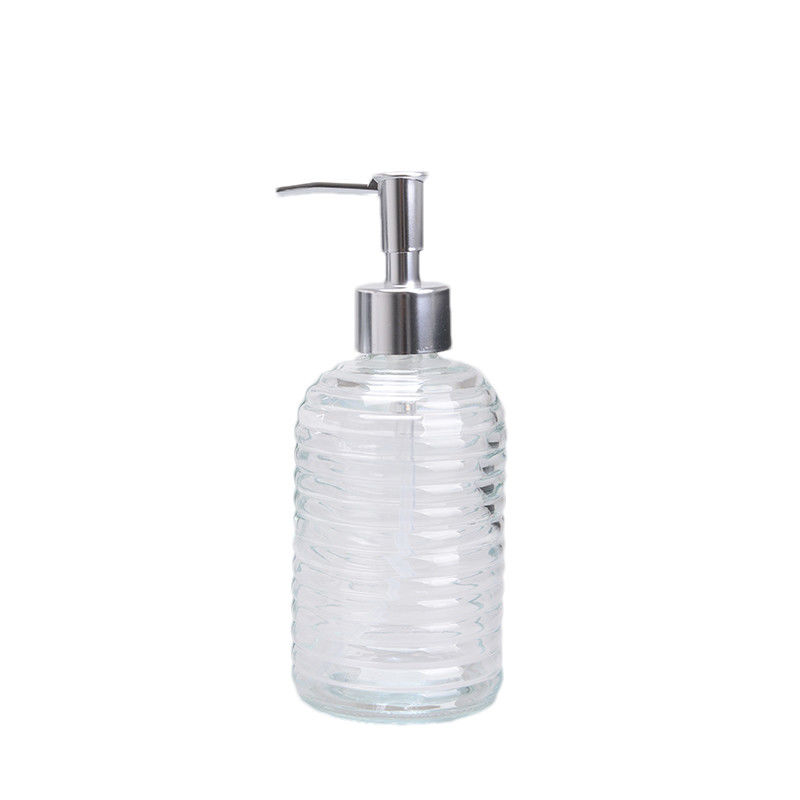 Household Glass Liquid Soap Dispenser 16OZ Glass Bottle Hand Wash FDA