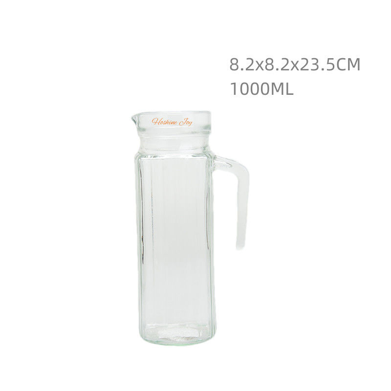 Versatile Glass Water Pitcher Jar 1000ML BPA Free With PP Lid