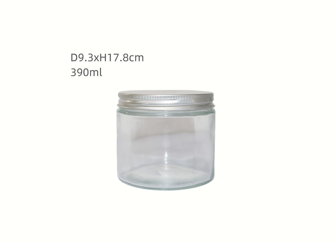390ml Empty Glass Jars With Fresh Sealed Lids For Safe Storage Wide Mouth Kitchen Glass Canister