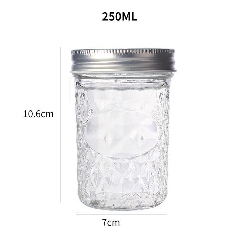 250ml Customized Silk Screen Jar Logo Decal Service For Transparent Glass Jars