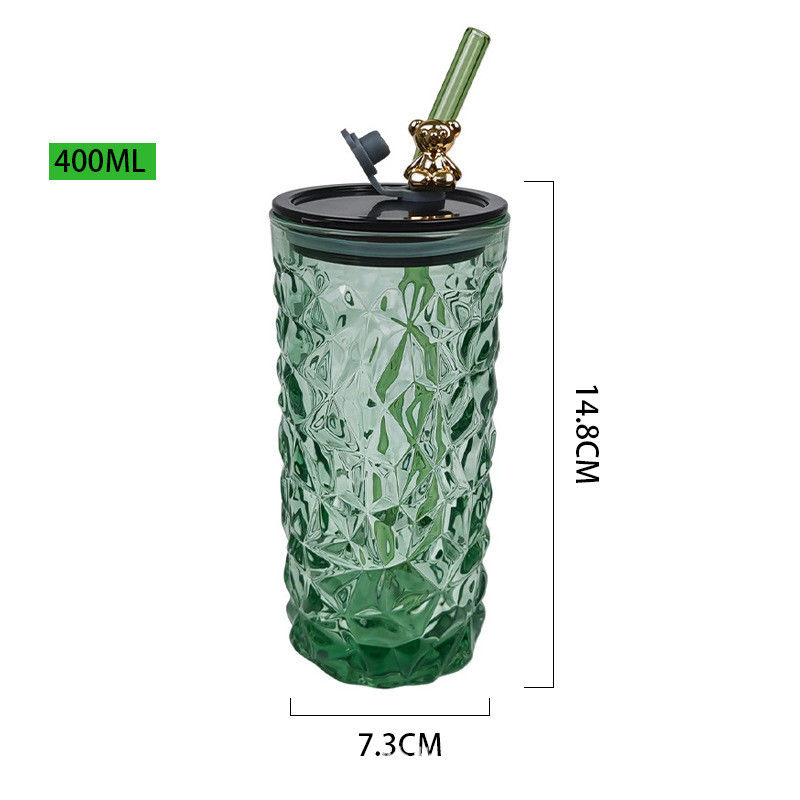 400ml Classic Clear Glass Beer Mugs Freezer And Dishwasher Safe Cylindrical Beer Steins