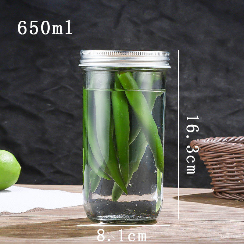Crystal Glass Empty Storage Tank Seal Jars With Airtight Lid Glass Jar With Lid For Brewing Fermentation
