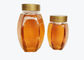 Oval Hexagonal Glass Honey Jars Transparent Color Moistureproof Feature