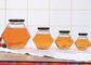 250ml-750ml Glass Honey Jars With Lids , Hexagon Glass Jars Clear Color