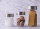 Portable Small Sealable Glass Jars With Lids 180ml 330ml 500ml Cylindrical Shape