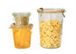 Fancy Round Glass Food Storage Jars , Weck Glass Jars Heat Resistant Glass